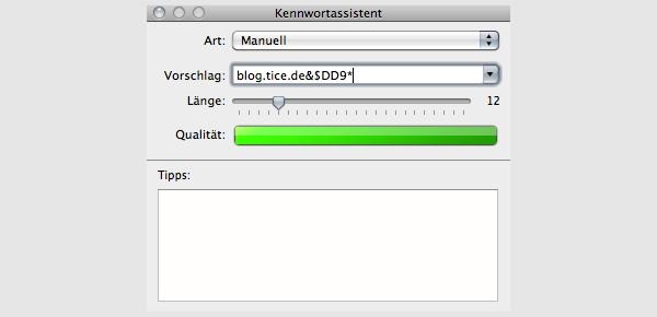 Passwort Sicherheit inklusive